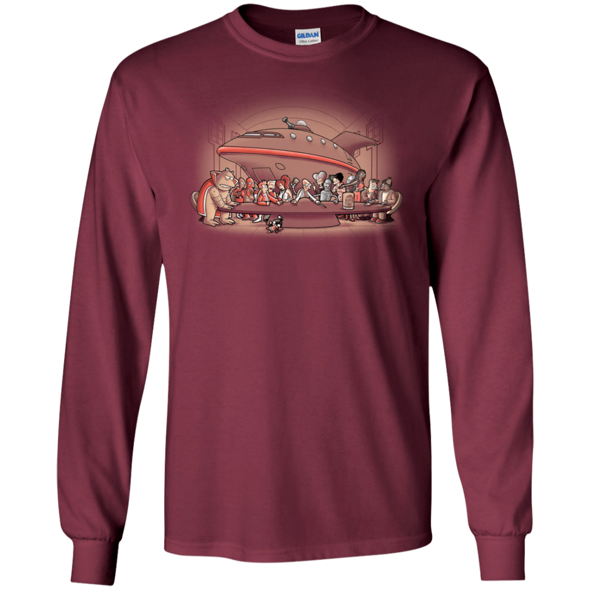 T-Shirts Maroon / S Future Dinner Men's Long Sleeve T-Shirt