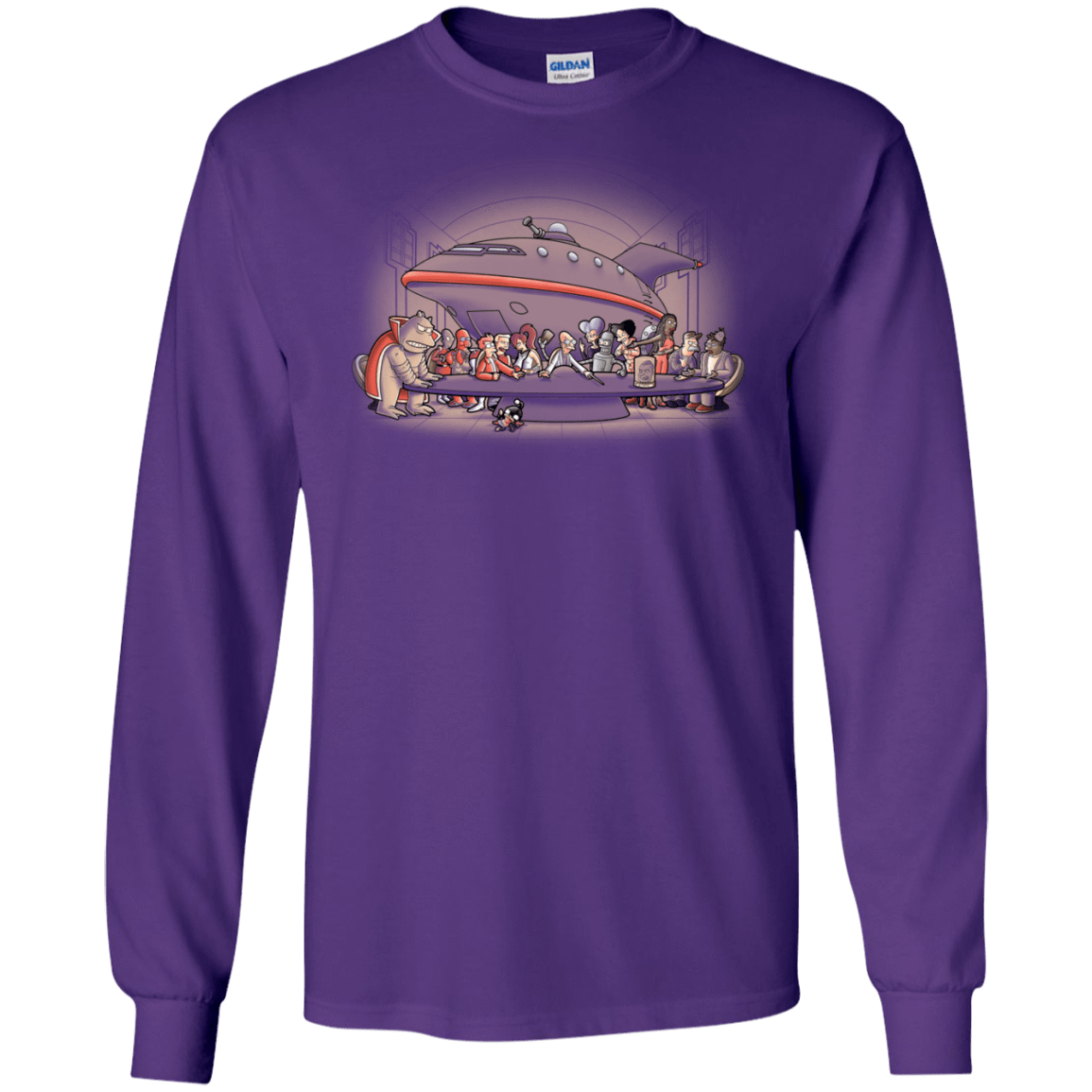 T-Shirts Purple / S Future Dinner Men's Long Sleeve T-Shirt