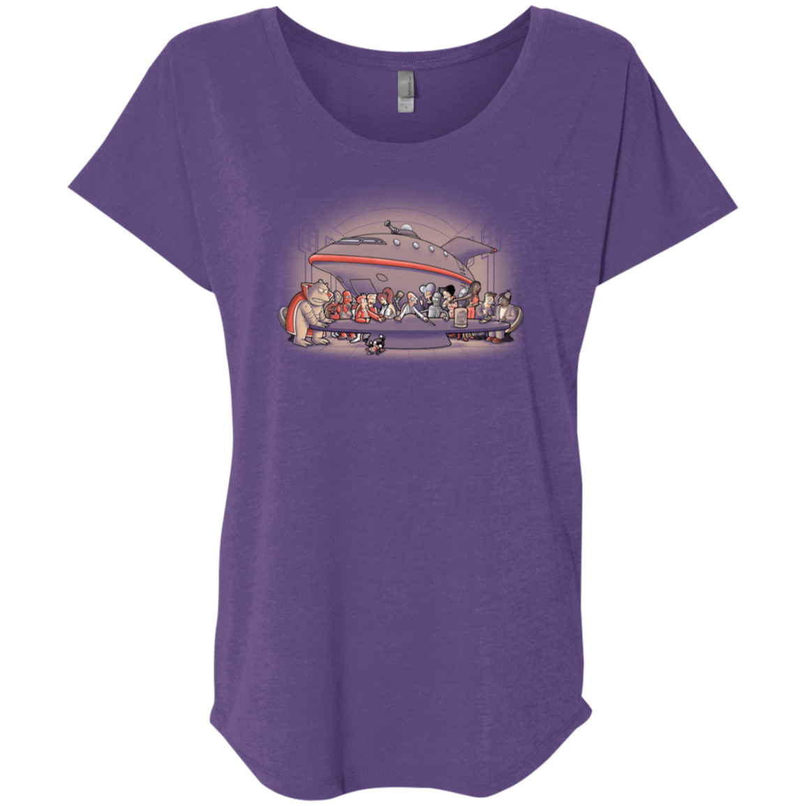 T-Shirts Purple Rush / X-Small Future Dinner Triblend Dolman Sleeve