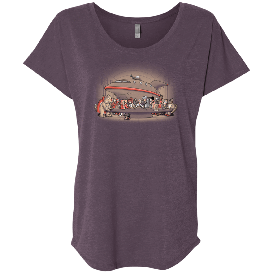 T-Shirts Vintage Purple / X-Small Future Dinner Triblend Dolman Sleeve