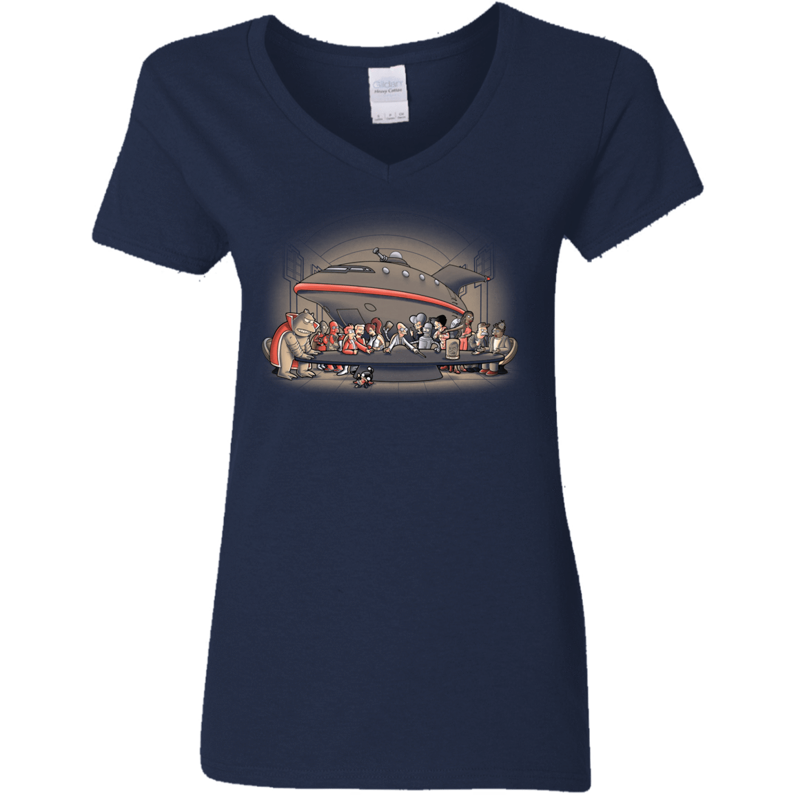 T-Shirts Navy / S Future Dinner Women's V-Neck T-Shirt