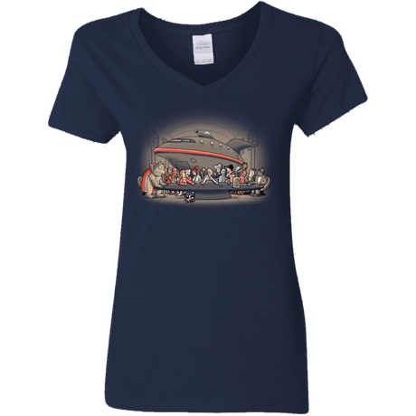 T-Shirts Navy / S Future Dinner Women's V-Neck T-Shirt