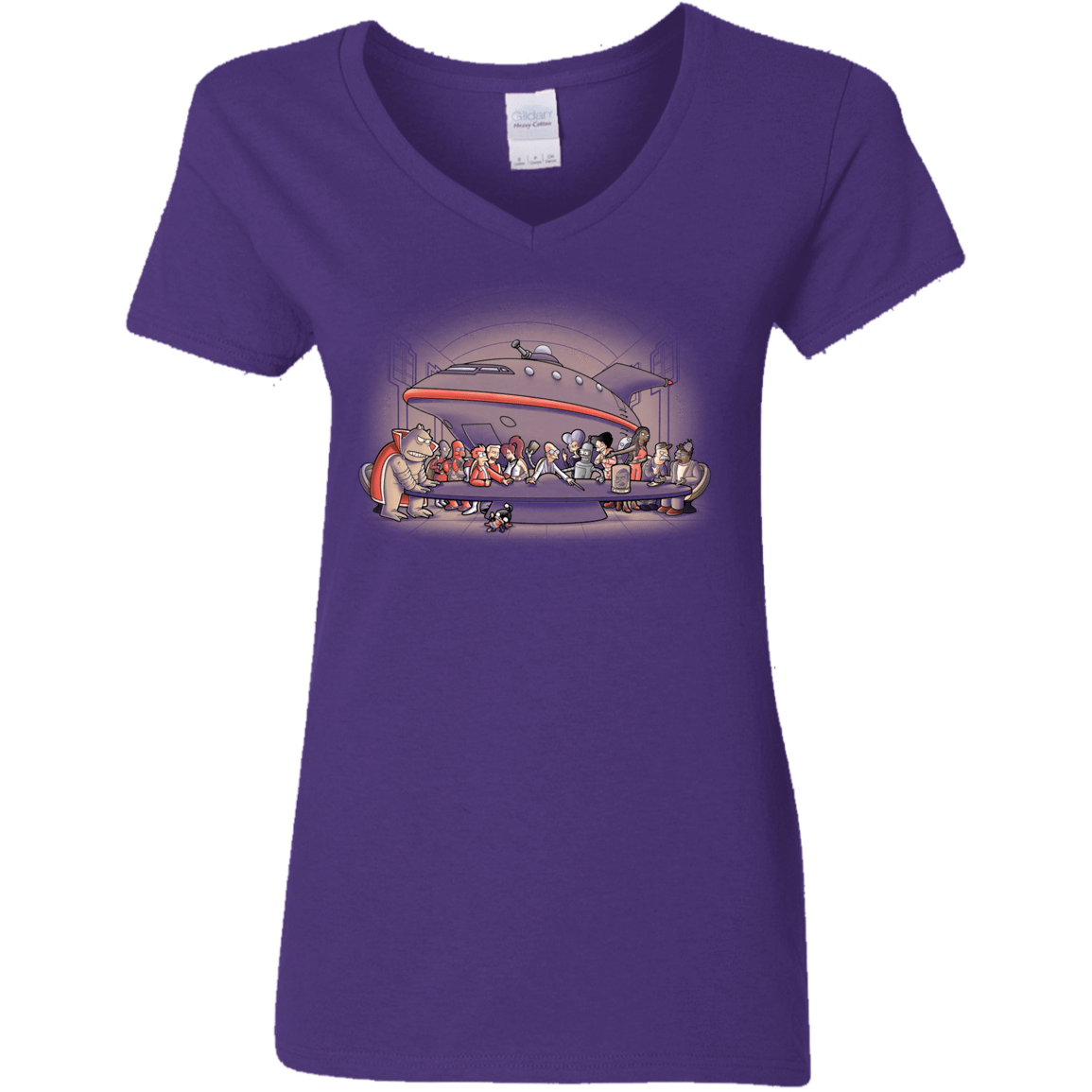 T-Shirts Purple / S Future Dinner Women's V-Neck T-Shirt