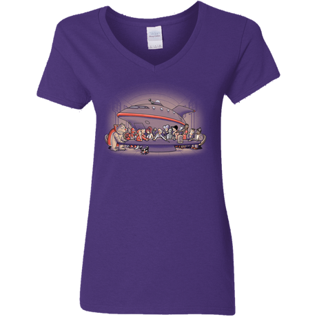 T-Shirts Purple / S Future Dinner Women's V-Neck T-Shirt