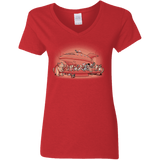 T-Shirts Red / S Future Dinner Women's V-Neck T-Shirt