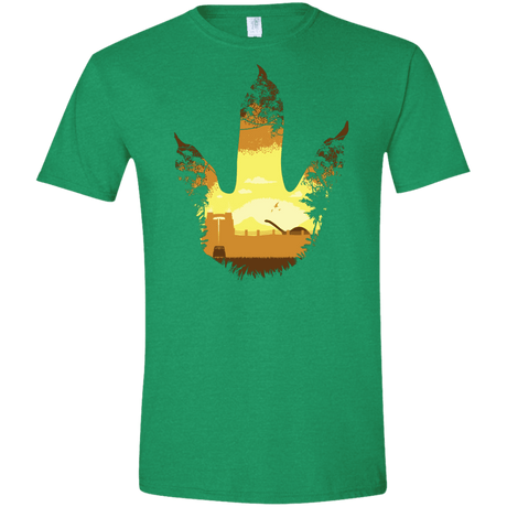 T-Shirts Heather Irish Green / S Future Footprints Men's Semi-Fitted Softstyle