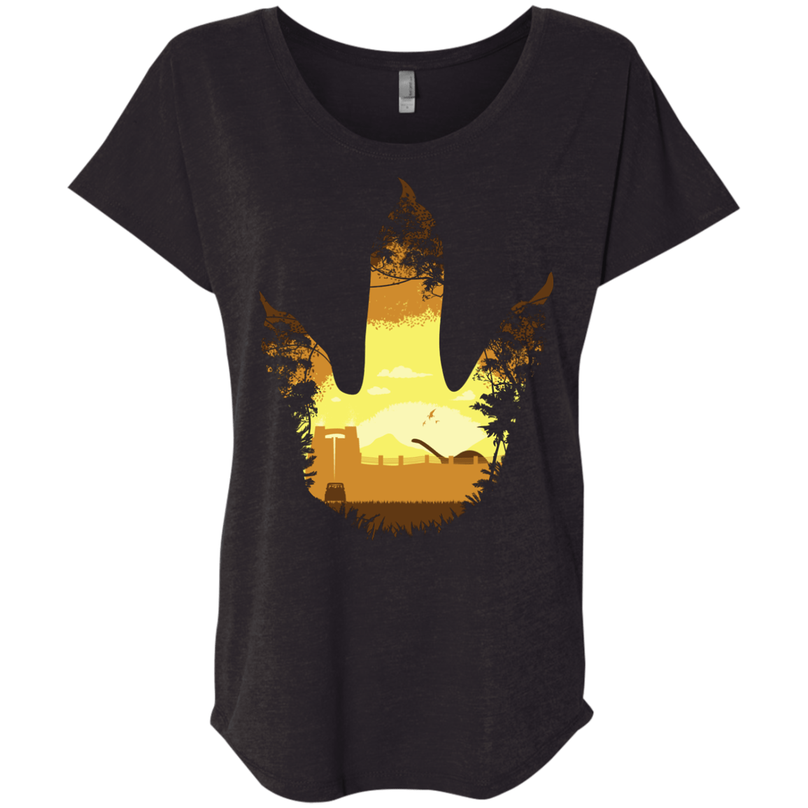 T-Shirts Vintage Black / X-Small Future Footprints Triblend Dolman Sleeve