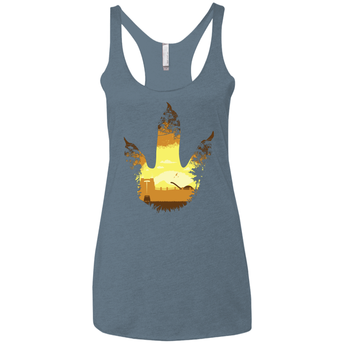 T-Shirts Indigo / X-Small Future Footprints Women's Triblend Racerback Tank