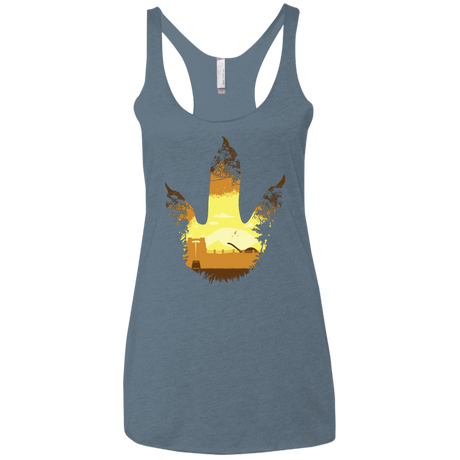 T-Shirts Indigo / X-Small Future Footprints Women's Triblend Racerback Tank