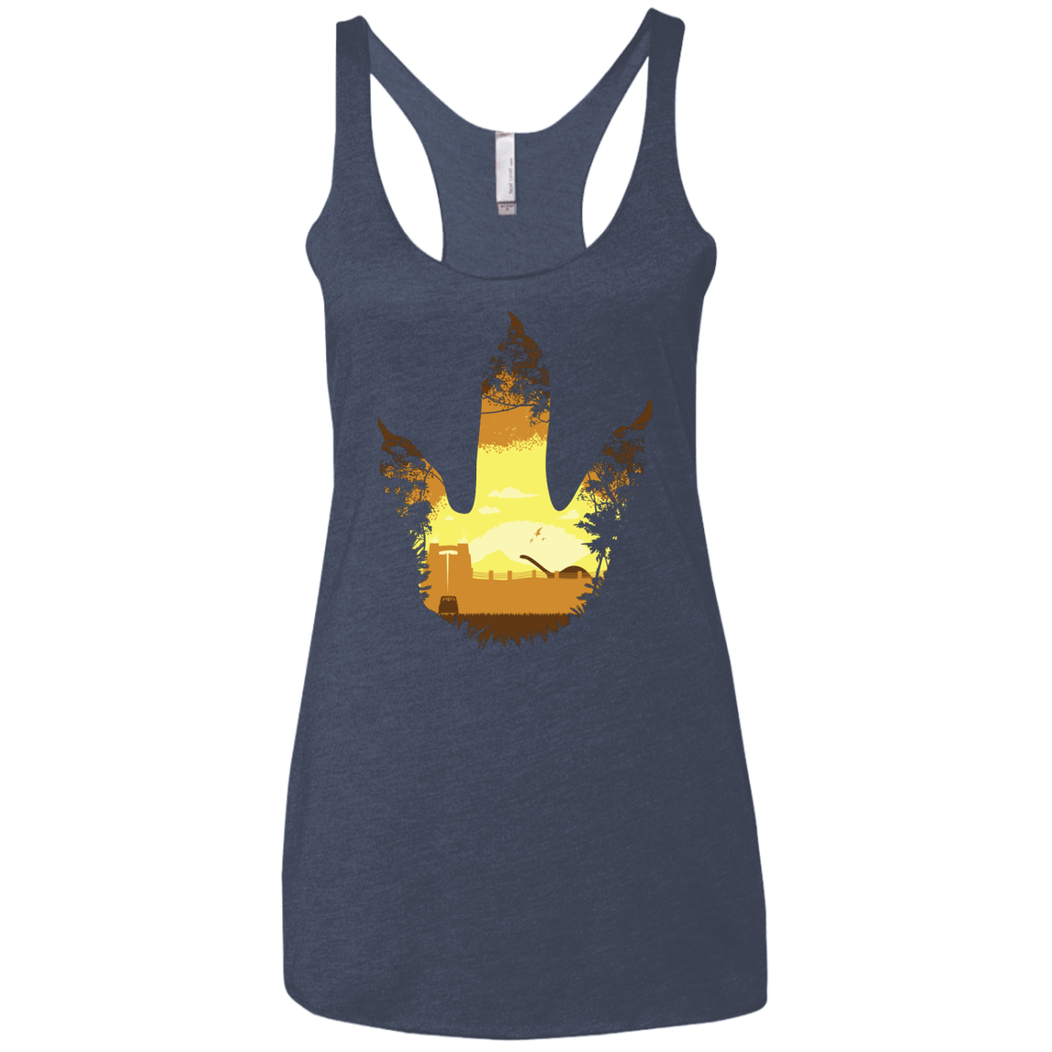 T-Shirts Vintage Navy / X-Small Future Footprints Women's Triblend Racerback Tank