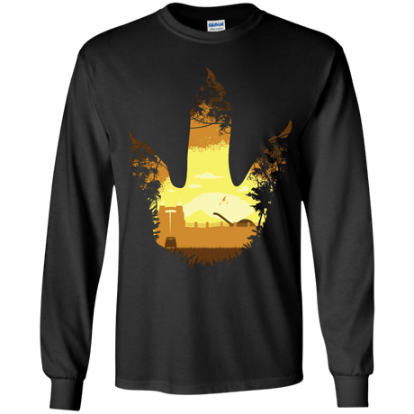 T-Shirts Black / YS Future Footprints Youth Long Sleeve T-Shirt