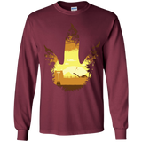 T-Shirts Maroon / YS Future Footprints Youth Long Sleeve T-Shirt