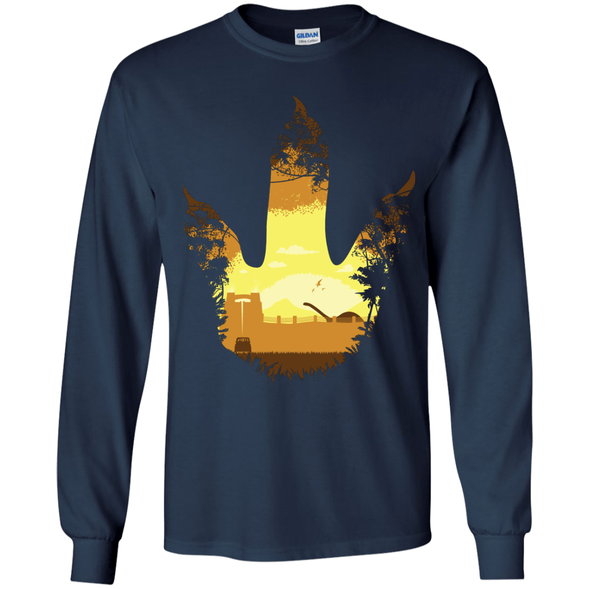 T-Shirts Navy / YS Future Footprints Youth Long Sleeve T-Shirt