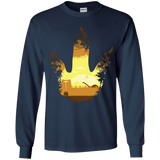 T-Shirts Navy / YS Future Footprints Youth Long Sleeve T-Shirt