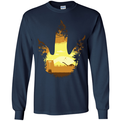 T-Shirts Navy / YS Future Footprints Youth Long Sleeve T-Shirt