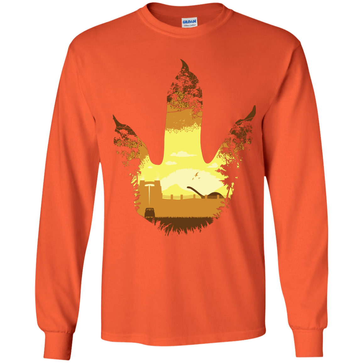 T-Shirts Orange / YS Future Footprints Youth Long Sleeve T-Shirt