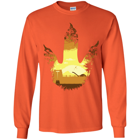 T-Shirts Orange / YS Future Footprints Youth Long Sleeve T-Shirt