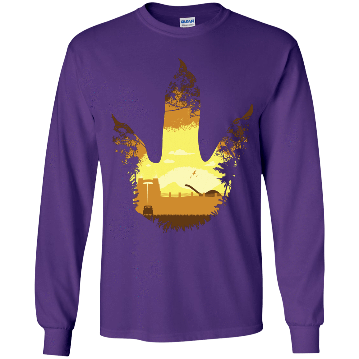 T-Shirts Purple / YS Future Footprints Youth Long Sleeve T-Shirt
