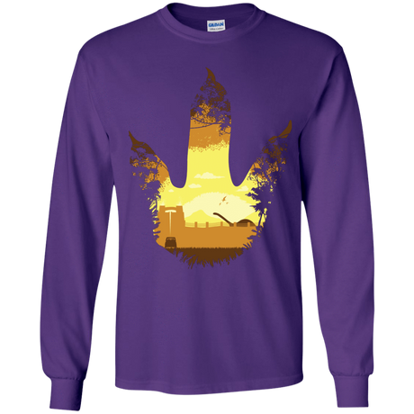 T-Shirts Purple / YS Future Footprints Youth Long Sleeve T-Shirt