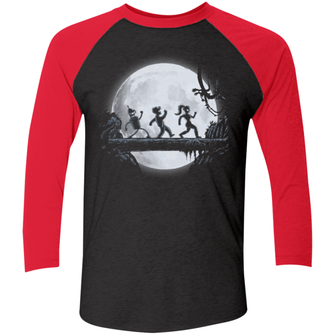 T-Shirts Vintage Black/Vintage Red / X-Small Future Matata Men's Triblend 3/4 Sleeve