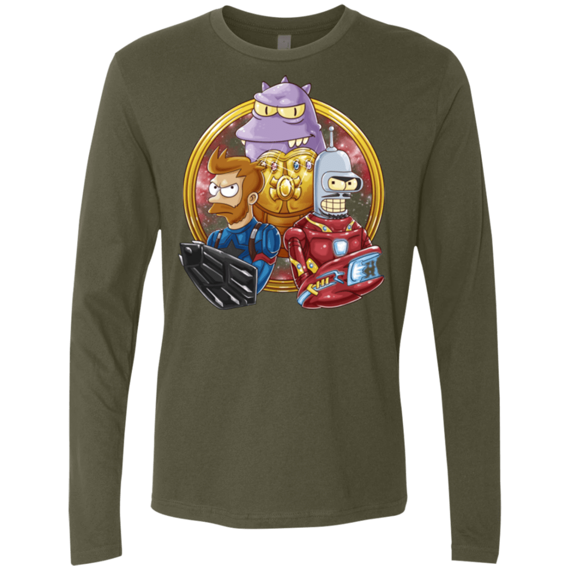 T-Shirts Military Green / S Future War Men's Premium Long Sleeve