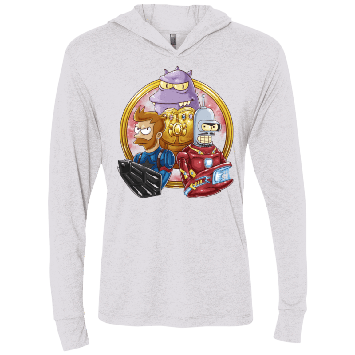 T-Shirts Heather White / X-Small Future War Triblend Long Sleeve Hoodie Tee