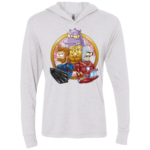 T-Shirts Heather White / X-Small Future War Triblend Long Sleeve Hoodie Tee