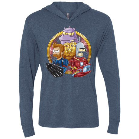 T-Shirts Indigo / X-Small Future War Triblend Long Sleeve Hoodie Tee