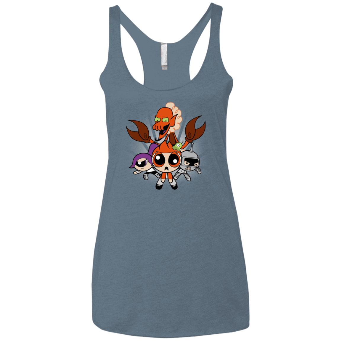 T-Shirts Indigo / X-Small Futurepuffs Women's Triblend Racerback Tank