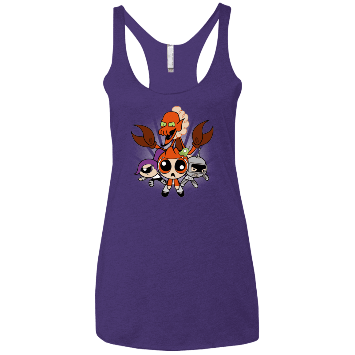 T-Shirts Purple / X-Small Futurepuffs Women's Triblend Racerback Tank