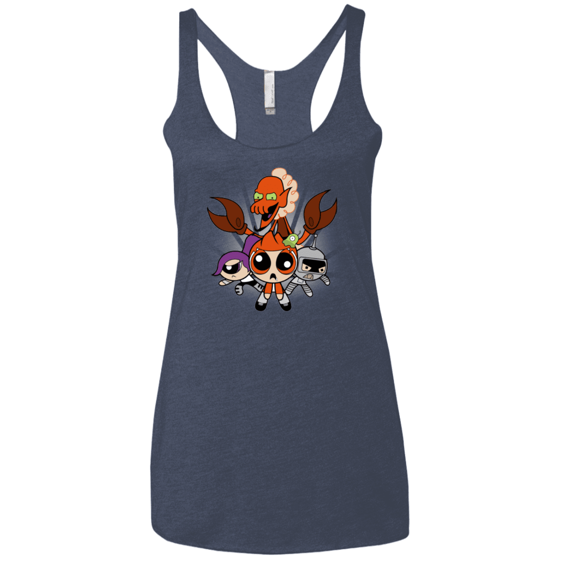 T-Shirts Vintage Navy / X-Small Futurepuffs Women's Triblend Racerback Tank