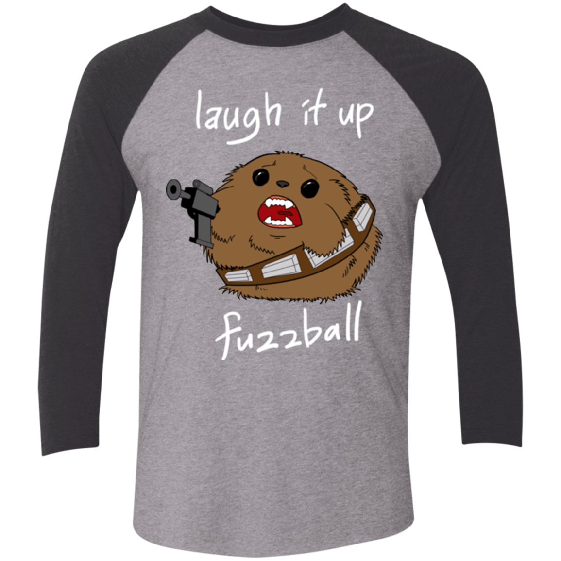 T-Shirts Premium Heather/ Vintage Black / X-Small Fuzzball Men's Triblend 3/4 Sleeve