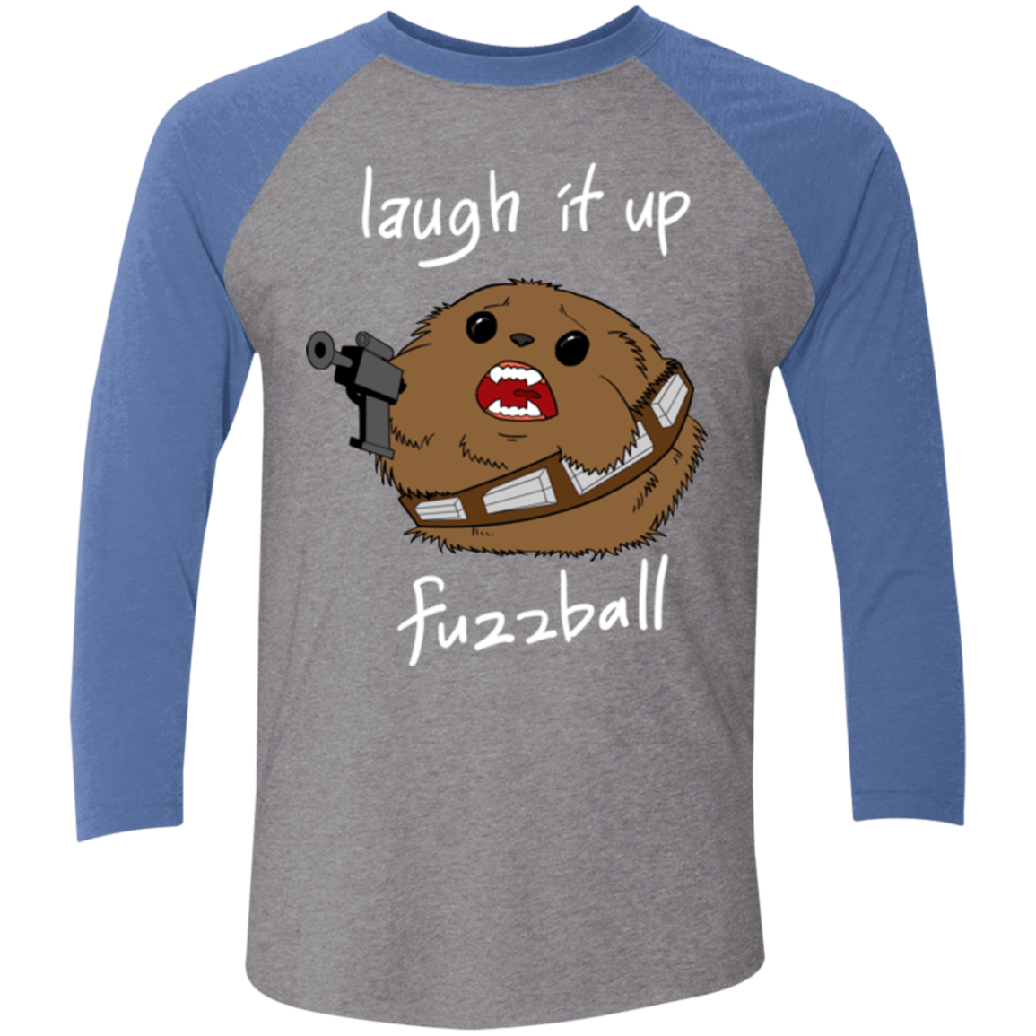 T-Shirts Premium Heather/ Vintage Royal / X-Small Fuzzball Men's Triblend 3/4 Sleeve