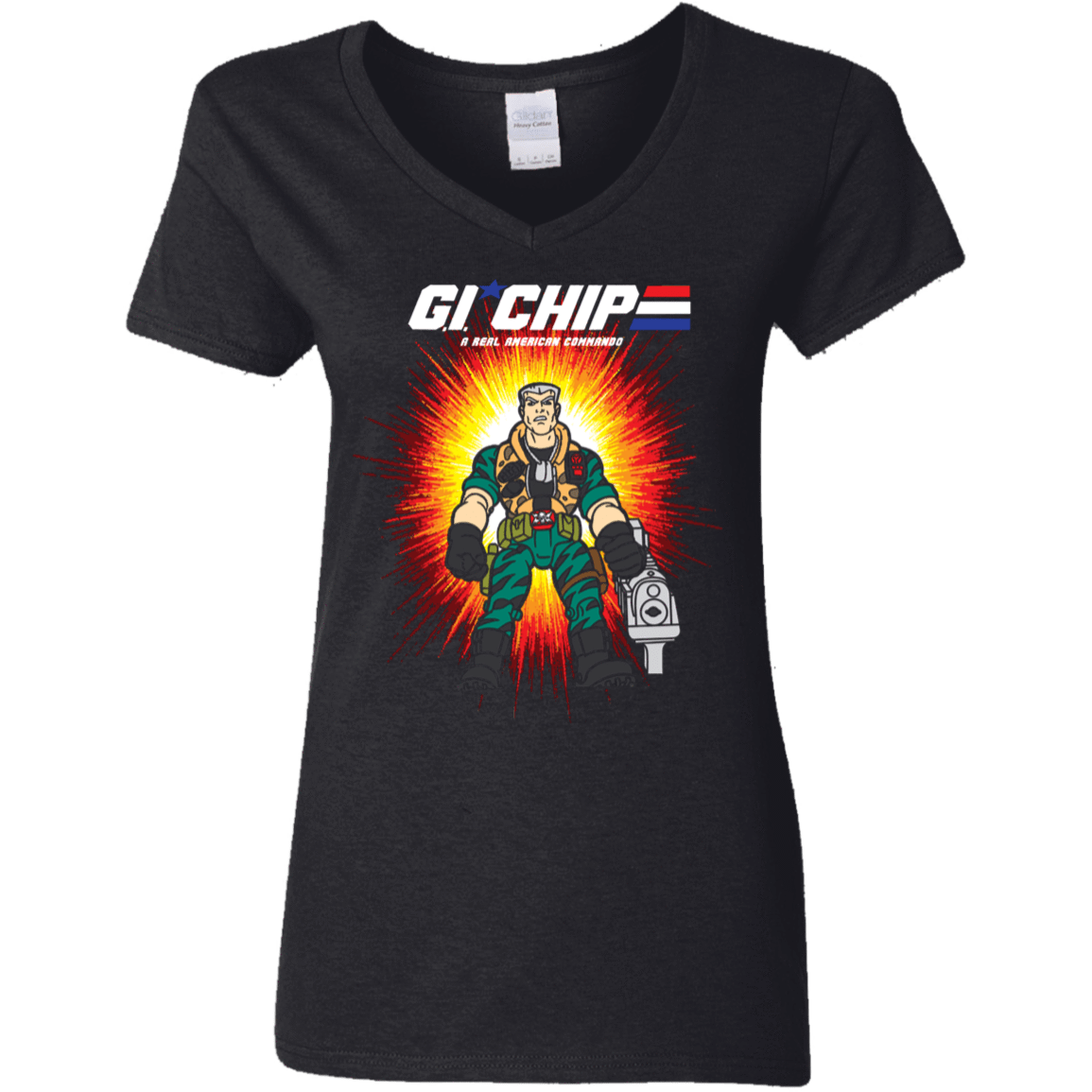 T-Shirts Black / S G.I. Chip Women's V-Neck T-Shirt