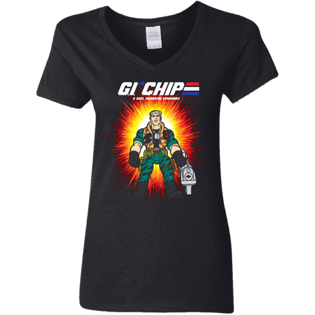 T-Shirts Black / S G.I. Chip Women's V-Neck T-Shirt