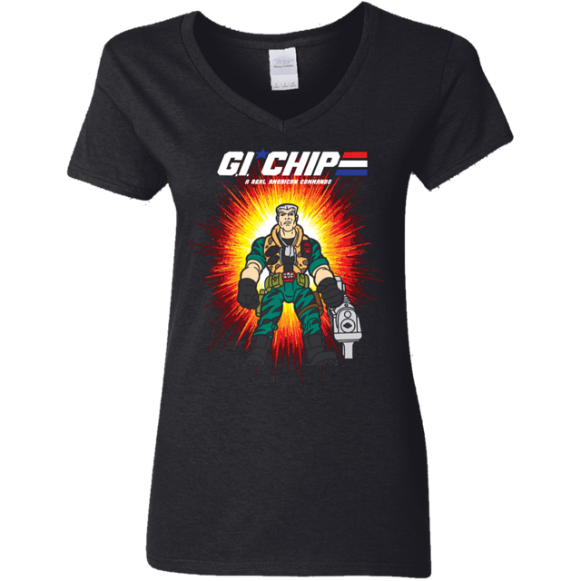 T-Shirts Black / S G.I. Chip Women's V-Neck T-Shirt