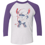 T-Shirts Heather White/Purple Rush / X-Small Gabba Gabba Space Layers Men's Triblend 3/4 Sleeve
