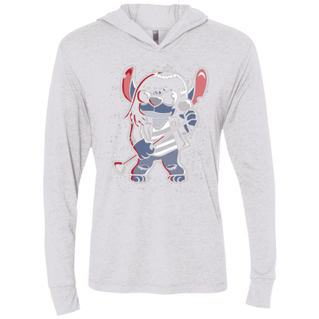 T-Shirts Heather White / X-Small Gabba Gabba Space Layers Triblend Long Sleeve Hoodie Tee