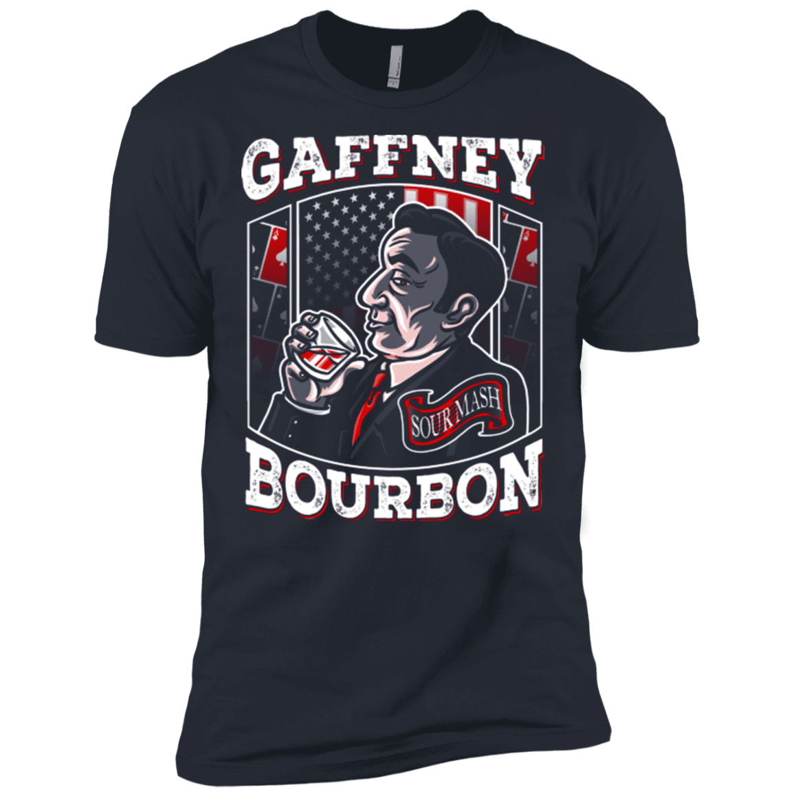 T-Shirts Indigo / X-Small Gaffney Bourbon Men's Premium T-Shirt
