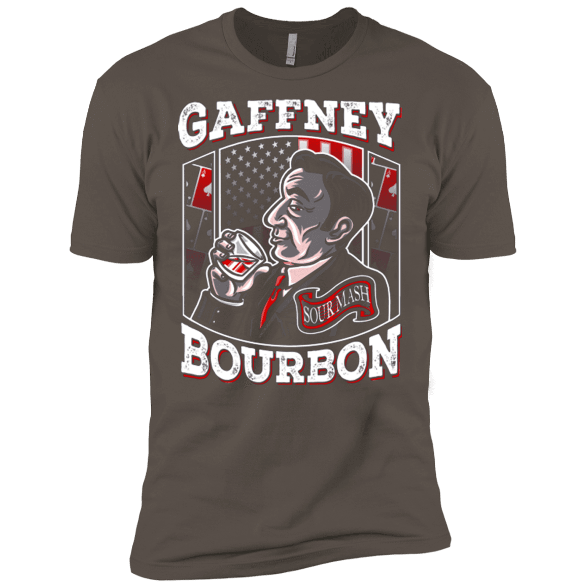 T-Shirts Warm Grey / X-Small Gaffney Bourbon Men's Premium T-Shirt