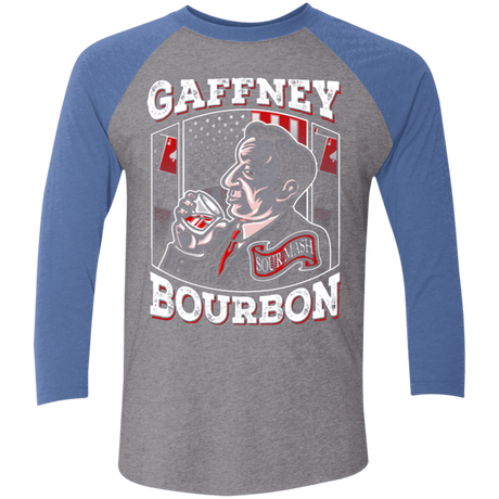 T-Shirts Premium Heather/ Vintage Royal / X-Small Gaffney Bourbon Men's Triblend 3/4 Sleeve