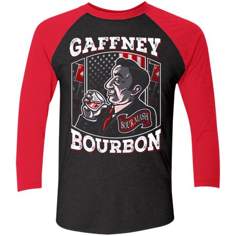 T-Shirts Vintage Black/Vintage Red / X-Small Gaffney Bourbon Men's Triblend 3/4 Sleeve