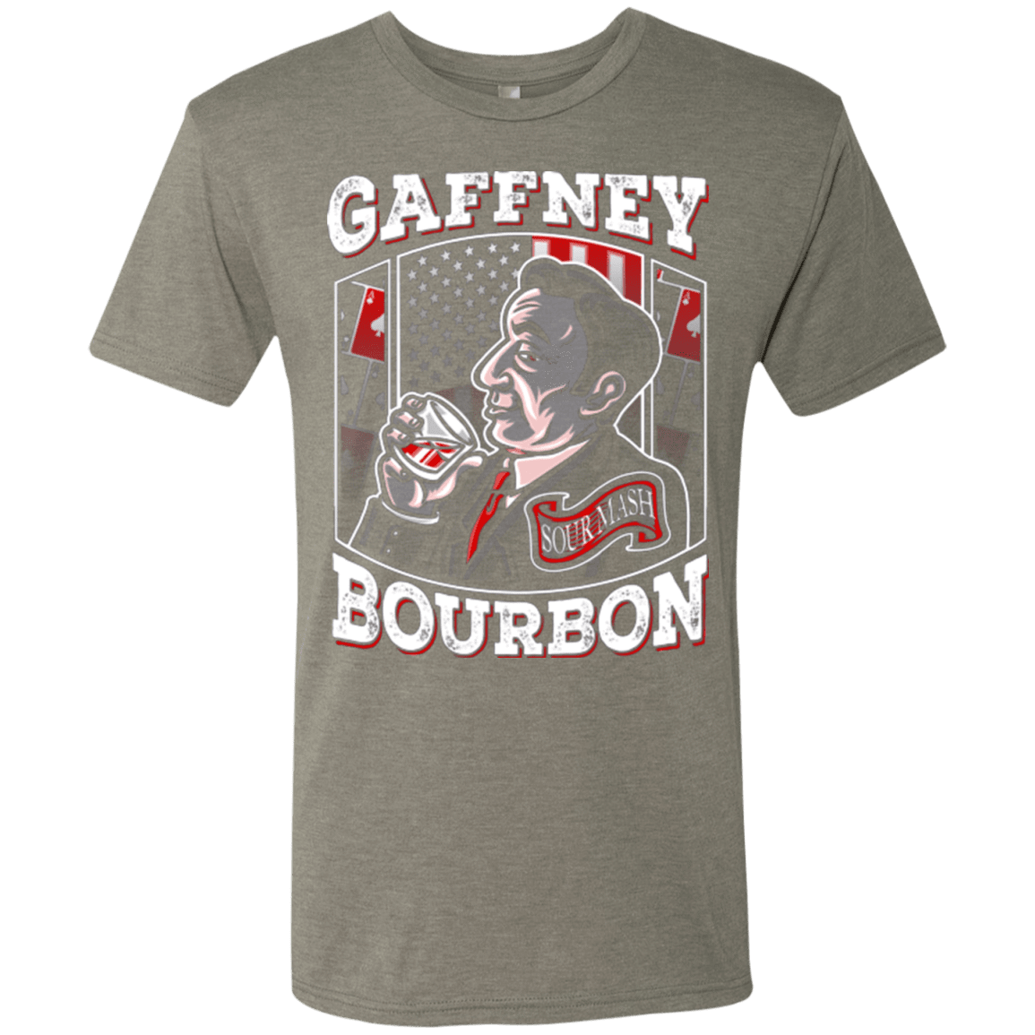 T-Shirts Venetian Grey / Small Gaffney Bourbon Men's Triblend T-Shirt