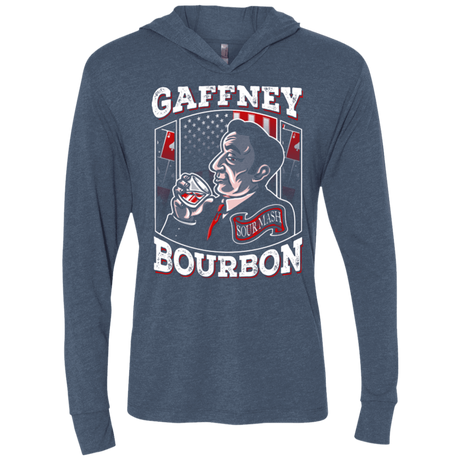 T-Shirts Indigo / X-Small Gaffney Bourbon Triblend Long Sleeve Hoodie Tee