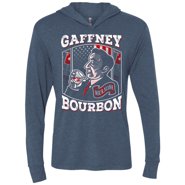 T-Shirts Indigo / X-Small Gaffney Bourbon Triblend Long Sleeve Hoodie Tee