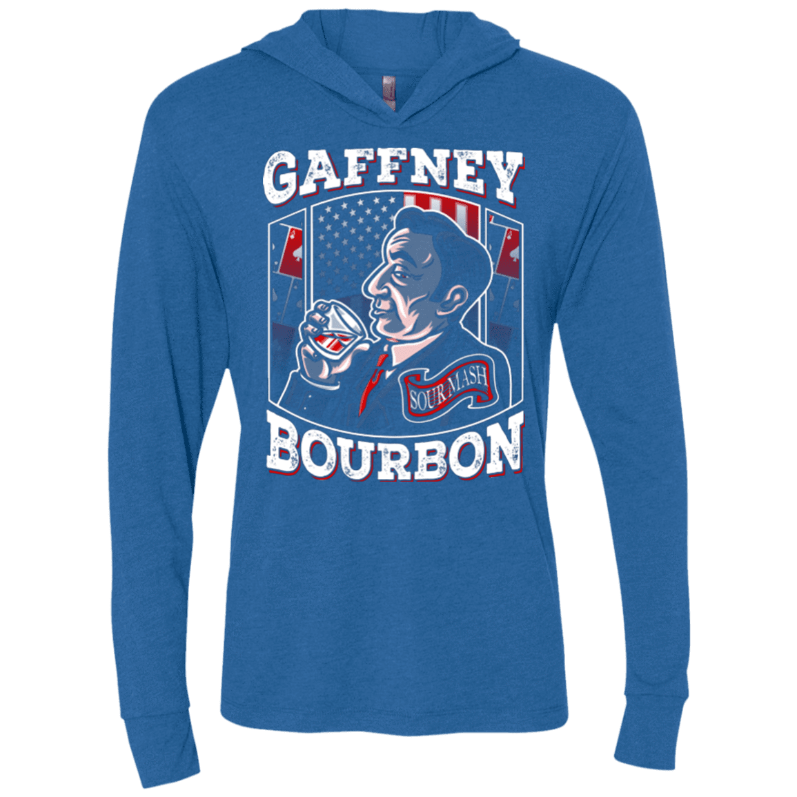 T-Shirts Vintage Royal / X-Small Gaffney Bourbon Triblend Long Sleeve Hoodie Tee