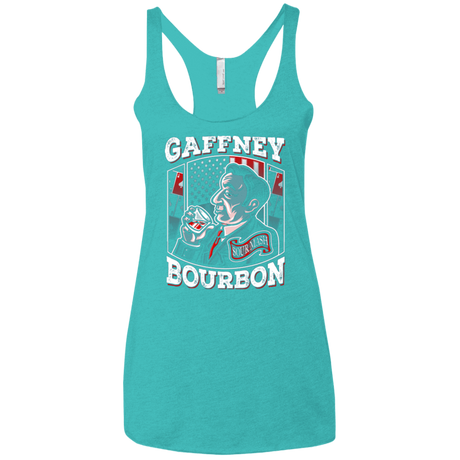 T-Shirts Tahiti Blue / X-Small Gaffney Bourbon Women's Triblend Racerback Tank