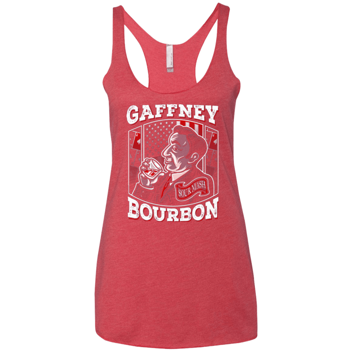 T-Shirts Vintage Red / X-Small Gaffney Bourbon Women's Triblend Racerback Tank