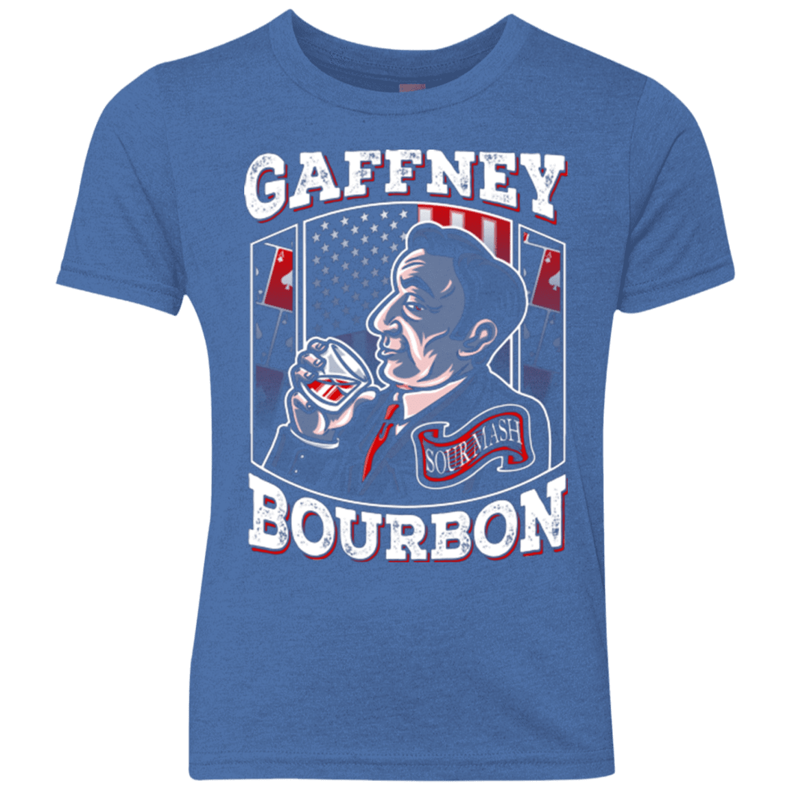 T-Shirts Vintage Royal / YXS Gaffney Bourbon Youth Triblend T-Shirt