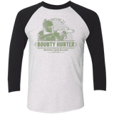 T-Shirts Heather White/Vintage Black / X-Small Galactic Bounty Hunter Men's Triblend 3/4 Sleeve